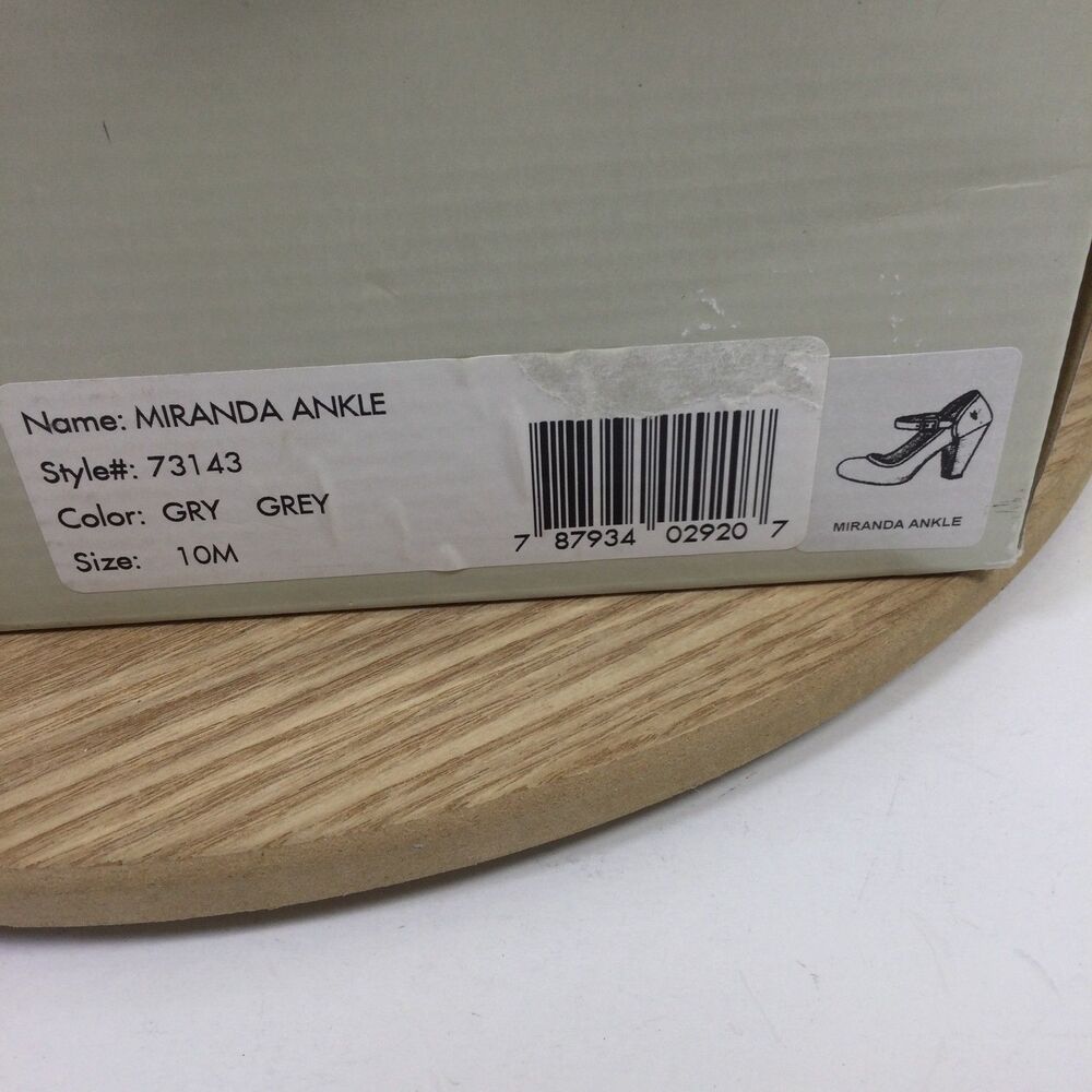 FRYE Women's Leather Upper Miranda Ankle Mary Jane Heel in Gray Size 10M - Picture 9 of 11